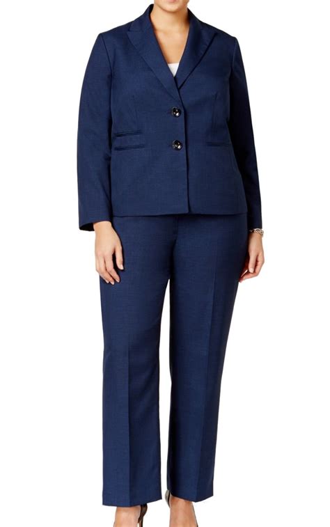 navy blue plus size pantsuit.